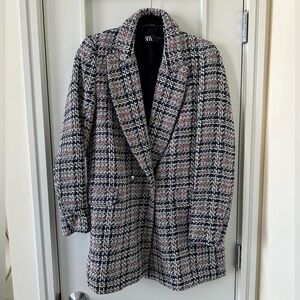 Zara tweed oversized blazer
